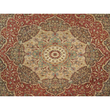 Load image into Gallery viewer, 12&#39;x15&#39;2&quot; Rust Red with Brown, Plush Pile, Fine Weave, Vegetable Dyes, Antiqued Haji Jalili Design, Hand Knotted, All Wool, Oversize Oriental Rug FWR394518