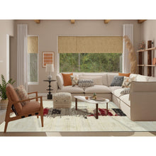 Load image into Gallery viewer, 8&#39;3&quot;x11&#39;3&quot; Parchment White, Hand Knotted, Lori Buft Gabbeh, Avant Garde Design, Thick and Plush Soft Pile, 100 Percent Wool, Oriental Rug FWR394578