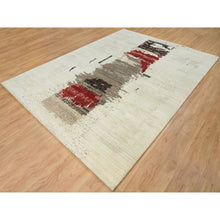 Load image into Gallery viewer, 8&#39;3&quot;x11&#39;3&quot; Parchment White, Hand Knotted, Lori Buft Gabbeh, Avant Garde Design, Thick and Plush Soft Pile, 100 Percent Wool, Oriental Rug FWR394578