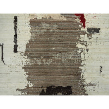 Load image into Gallery viewer, 8&#39;3&quot;x11&#39;3&quot; Parchment White, Hand Knotted, Lori Buft Gabbeh, Avant Garde Design, Thick and Plush Soft Pile, 100 Percent Wool, Oriental Rug FWR394578