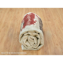Load image into Gallery viewer, 8&#39;3&quot;x11&#39;3&quot; Parchment White, Hand Knotted, Lori Buft Gabbeh, Avant Garde Design, Thick and Plush Soft Pile, 100 Percent Wool, Oriental Rug FWR394578