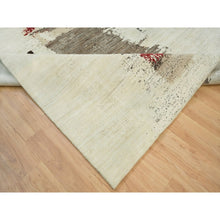 Load image into Gallery viewer, 8&#39;x10&#39; Parchment White, Avant Garde Design, Hand Knotted, Lori Buft Gabbeh, Thick and Plush, Organic Wool, Oriental Rug FWR394584