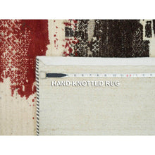 Load image into Gallery viewer, 9&#39;6&quot;x13&#39;4&quot; Parchment White, Avant Garde Design, Hand Knotted, Lori Buft Gabbeh, Thick and Plush, Organic Wool, Oriental Rug FWR394626
