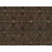 Load image into Gallery viewer, 12&#39;x15&#39;3&quot; Sable Black, Herati with All Over Fish Design, Dense Weave, 250 KPSI, Pure Wool, Hand Knotted, Oversized Oriental Rug FWR394746