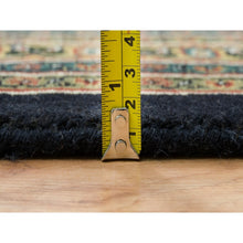 Load image into Gallery viewer, 12&#39;x15&#39;3&quot; Sable Black, Herati with All Over Fish Design, Dense Weave, 250 KPSI, Pure Wool, Hand Knotted, Oversized Oriental Rug FWR394746