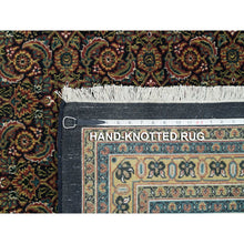 Load image into Gallery viewer, 12&#39;x15&#39;3&quot; Sable Black, Herati with All Over Fish Design, Dense Weave, 250 KPSI, Pure Wool, Hand Knotted, Oversized Oriental Rug FWR394746