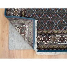 Load image into Gallery viewer, 5&#39;x8&#39;1&quot; Aegean Blue, 175 KPSI, 100% Wool, Mahi All Over Fish with Criss Cross Design, Hand Knotted, Oriental Rug FWR394770