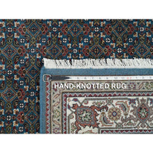 Load image into Gallery viewer, 5&#39;x8&#39;1&quot; Aegean Blue, 175 KPSI, 100% Wool, Mahi All Over Fish with Criss Cross Design, Hand Knotted, Oriental Rug FWR394770