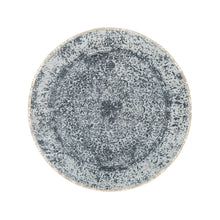 Load image into Gallery viewer, 6&#39;x6&#39; Ice Ice Gray, Wool and Silk, Broken and Erased Persian Design, Hand Knotted, Round Oriental Rug FWR394974