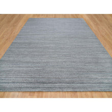 Load image into Gallery viewer, 12&#39;x15&#39; Arsenic Gray, Soft and Vibrant Pile, Pure Wool Hand Loomed, Modern Striae Design, Oversized Oriental Rug FWR395016