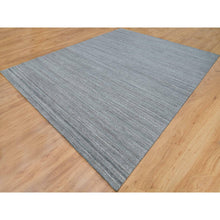 Load image into Gallery viewer, 12&#39;x15&#39; Arsenic Gray, Soft and Vibrant Pile, Pure Wool Hand Loomed, Modern Striae Design, Oversized Oriental Rug FWR395016
