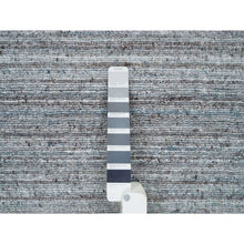 Load image into Gallery viewer, 12&#39;x15&#39; Arsenic Gray, Soft and Vibrant Pile, Pure Wool Hand Loomed, Modern Striae Design, Oversized Oriental Rug FWR395016