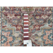 Load image into Gallery viewer, 2&#39;6&quot;x15&#39;8&quot; Sangria Red, Soft and Vibrant Pile, Vegetable Dyes, Pure Wool, Heriz Revival, Hand Knotted, XL Runner Oriental Rug FWR395298