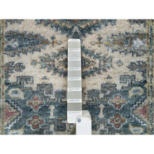 Load image into Gallery viewer, 2&#39;6&quot;x17&#39;10&quot; Oyster White Soft Tones, Hand Knotted, Soft Pile, Reimagined Persian Viss Design, Organic Wool, Tone on Tone, XL Runner Oriental Rug FWR395304