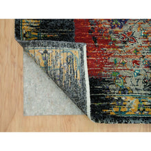 Load image into Gallery viewer, 9&#39;2&quot;x12&#39; Metallic Orange, Hand Knotted, Ancient Ottoman Erased Design, Ghazni Wool, Oriental Rug FWR395376