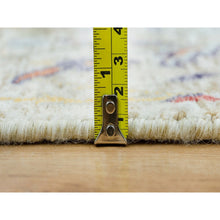 Load image into Gallery viewer, 6&#39;3&quot;x9&#39;3&quot; Tan Color, Silk with Textured Wool, Hand Knotted, Sickle Leaf Design, Oriental Rug FWR395448