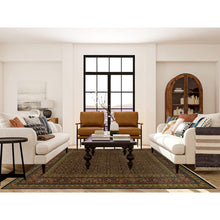 Load image into Gallery viewer, 8&#39;1&quot;x10&#39;1&quot; Navy Blue, Herati with All Over Design, Dense Weave, 175 KPSI, Pure Wool, Hand Knotted, Oriental Rug FWR395628