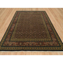 Load image into Gallery viewer, 8&#39;1&quot;x10&#39;1&quot; Navy Blue, Herati with All Over Design, Dense Weave, 175 KPSI, Pure Wool, Hand Knotted, Oriental Rug FWR395628