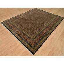 Load image into Gallery viewer, 8&#39;1&quot;x10&#39;1&quot; Navy Blue, Herati with All Over Design, Dense Weave, 175 KPSI, Pure Wool, Hand Knotted, Oriental Rug FWR395628