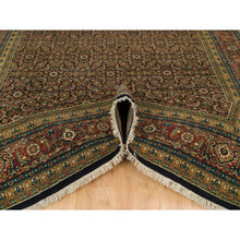 Load image into Gallery viewer, 8&#39;1&quot;x10&#39;1&quot; Navy Blue, Herati with All Over Design, Dense Weave, 175 KPSI, Pure Wool, Hand Knotted, Oriental Rug FWR395628
