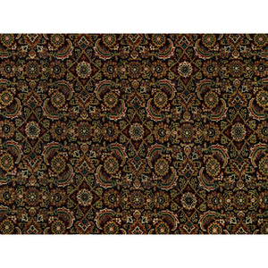 8'1"x10'1" Navy Blue, Herati with All Over Design, Dense Weave, 175 KPSI, Pure Wool, Hand Knotted, Oriental Rug FWR395628