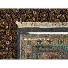 Load image into Gallery viewer, 8&#39;1&quot;x10&#39;1&quot; Navy Blue, Herati with All Over Design, Dense Weave, 175 KPSI, Pure Wool, Hand Knotted, Oriental Rug FWR395628
