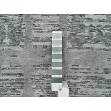 Load image into Gallery viewer, 3&#39;x5&#39;1&quot; Ash Gray, Modern Design, Hand Spun Undyed Natural Wool, Hand Knotted, Oriental Rug FWR395766