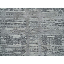 Load image into Gallery viewer, 3&#39;x5&#39;1&quot; Ash Gray, Modern Design, Hand Spun Undyed Natural Wool, Hand Knotted, Oriental Rug FWR395766