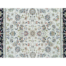 Load image into Gallery viewer, 5&#39;x7&#39; Powder White, Nain with All Over Flower Design, 250 KPSI, Soft Wool, Hand Knotted, Oriental Rug FWR395832