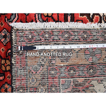 Load image into Gallery viewer, 4&#39;x7&#39; Red Vintage Persian Hamadan with Flower Design Full Pile Clean Hand Knotted Pure Wool Oriental Rug FWR396174