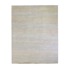 Load image into Gallery viewer, 8&#39;1&quot;x9&#39;8&quot; Yellow Hand Knotted Grass Design Wool and Silk Oriental Rug FWR396336
