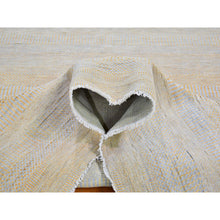 Load image into Gallery viewer, 8&#39;1&quot;x9&#39;8&quot; Yellow Hand Knotted Grass Design Wool and Silk Oriental Rug FWR396336