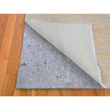 Load image into Gallery viewer, 8&#39;1&quot;x9&#39;8&quot; Yellow Hand Knotted Grass Design Wool and Silk Oriental Rug FWR396336