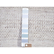 Load image into Gallery viewer, 7&#39;8&quot;x10&#39;3&quot; Silver Grass Design Wool and Silk Hand Knotted Oriental Rug FWR396342