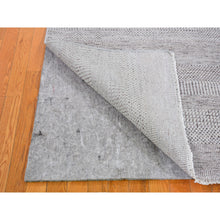 Load image into Gallery viewer, 7&#39;8&quot;x10&#39;3&quot; Silver Grass Design Wool and Silk Hand Knotted Oriental Rug FWR396342