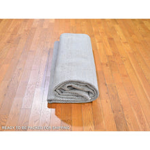 Load image into Gallery viewer, 7&#39;8&quot;x10&#39;3&quot; Silver Grass Design Wool and Silk Hand Knotted Oriental Rug FWR396342