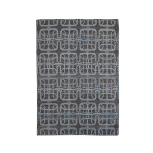 4'x6' Brown Hand Woven Flat Weave Pure Wool Reversible Kilim Oriental Rug FWR396402