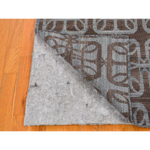 Load image into Gallery viewer, 4&#39;x6&#39; Brown Hand Woven Flat Weave Pure Wool Reversible Kilim Oriental Rug FWR396402