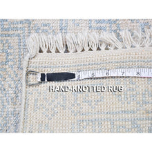 Load image into Gallery viewer, 2&#39;1&quot;x3&#39;1&quot; Ivory Wash Out Wool and Pure Silk Persian Heriz Design Hand Knotted Oriental Rug FWR396888