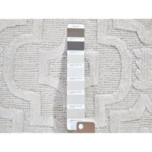 Load image into Gallery viewer, 2&#39;x2&#39;10&quot; Ivory Hi-Low Modern Textured Wool Mat Hand Knotted Oriental Rug FWR396954