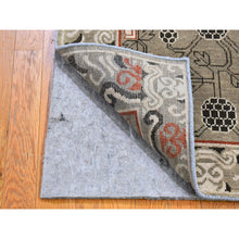 Load image into Gallery viewer, 2&#39;1&quot;x2&#39;2&quot; Gray Khotan Design Sampler 100% Wool Tribal Design Hand Knotted Oriental Rug FWR396996