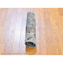 Load image into Gallery viewer, 2&#39;1&quot;x2&#39;2&quot; Gray Khotan Design Sampler 100% Wool Tribal Design Hand Knotted Oriental Rug FWR396996