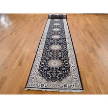 Load image into Gallery viewer, Navy Oriental Rug, Carpets, Handmade, Montana USA.