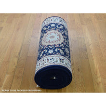 Load image into Gallery viewer, Navy Oriental Rug, Carpets, Handmade, Montana USA.