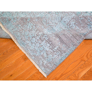 Aqua Oriental Rug, Carpets, Handmade, Montana USA.