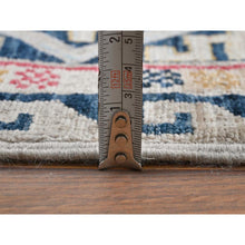 Load image into Gallery viewer, 4&#39;1&quot;x5&#39;10&quot; Simple Taupe Armenian Design Kazak Super Dense Weave 100% Wool Hand Knotted Oriental Rug FWR397836