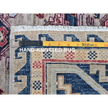 Load image into Gallery viewer, 4&#39;1&quot;x5&#39;10&quot; Simple Taupe Armenian Design Kazak Super Dense Weave 100% Wool Hand Knotted Oriental Rug FWR397836
