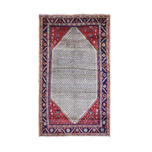 Load image into Gallery viewer, 5&#39;2&quot;x8&#39;8&quot; Camel Hair Organic Wool Vintage Persian Open Field Design Hand Knotted Oriental Rug FWR397944