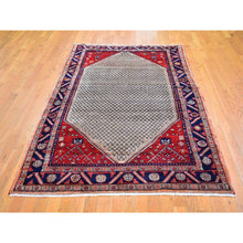 Load image into Gallery viewer, 5&#39;2&quot;x8&#39;8&quot; Camel Hair Organic Wool Vintage Persian Open Field Design Hand Knotted Oriental Rug FWR397944