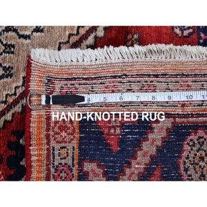 5'2"x8'8" Camel Hair Organic Wool Vintage Persian Open Field Design Hand Knotted Oriental Rug FWR397944
